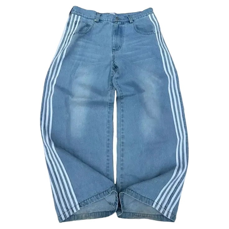 Dame Baggy Jeans Høy Midje 0