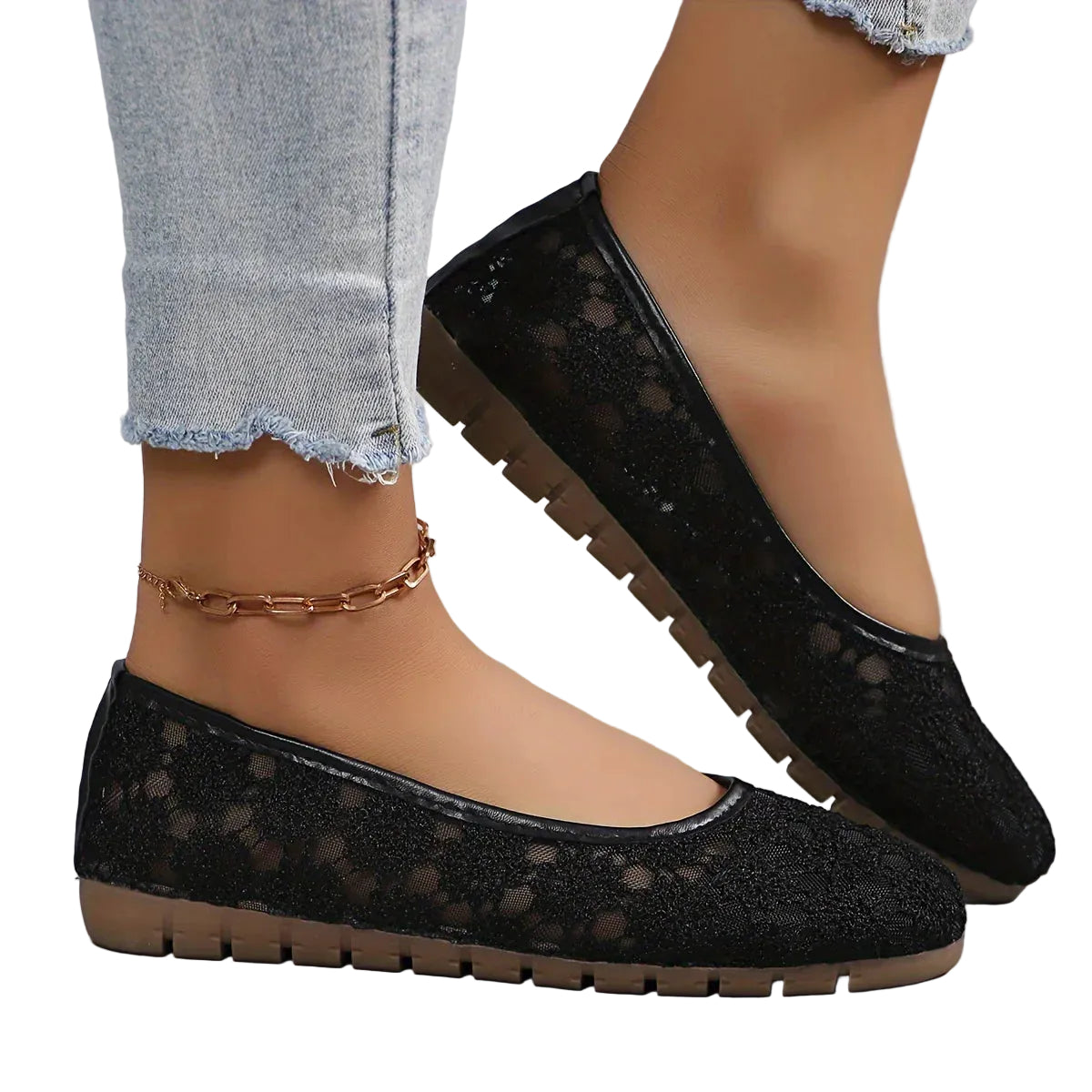 Dame Ballerinaer med Blomstermønster 4