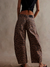 Dame Barrel Jeans Leopardmønster 2