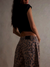Dame Barrel Jeans Leopardmønster 3