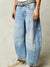 Dame Barrel Jeans Leopardmønster 8