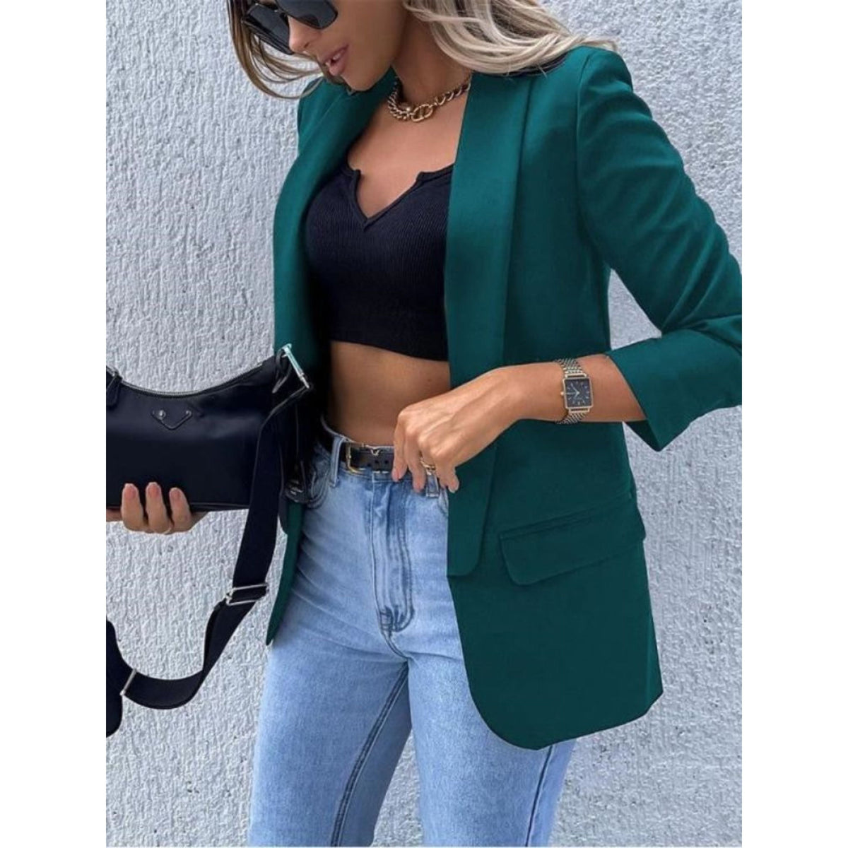Dame Blazer Uformell Moderne Stil 2