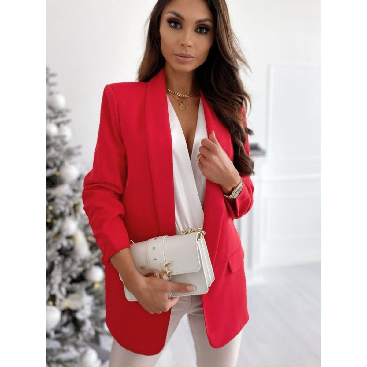Dame Blazer Uformell Moderne Stil 5