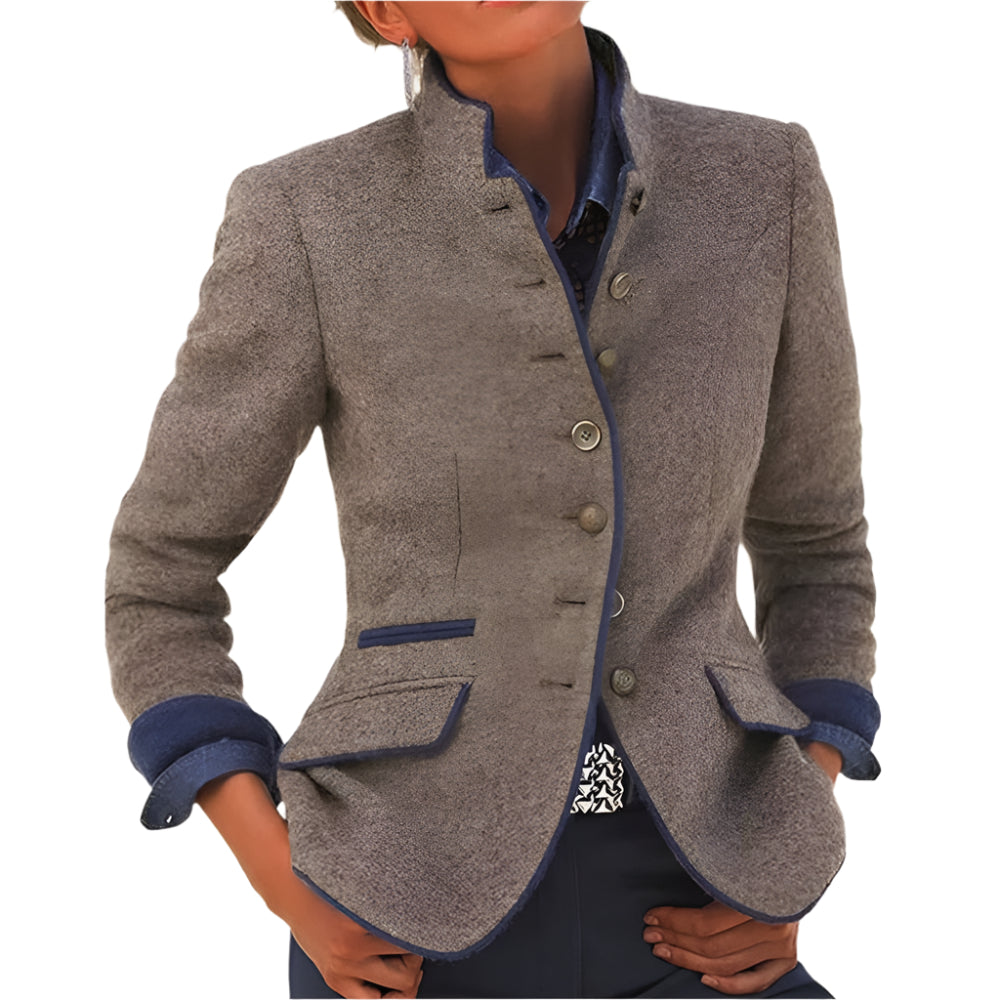Dame Blazer Vintage Med Knapper 0