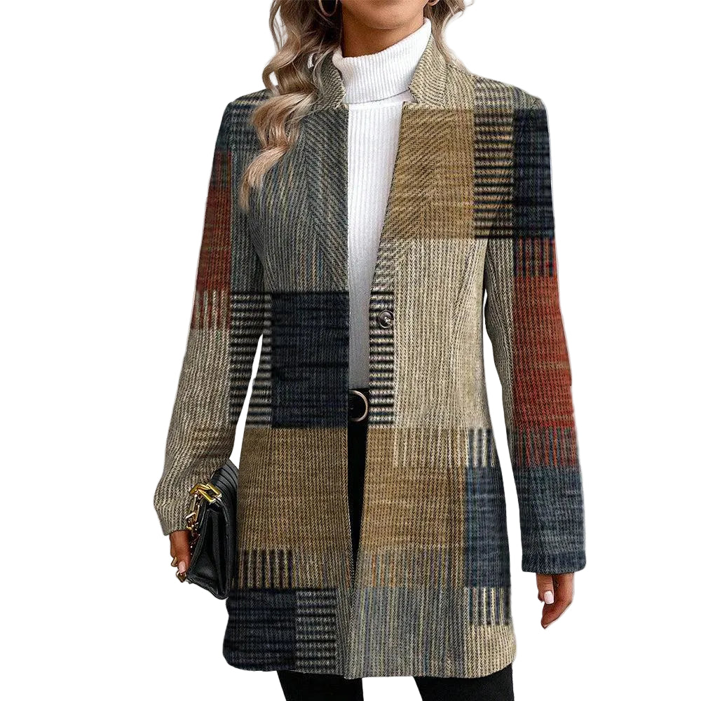 Dame Blazer med Mønsterdesign 0