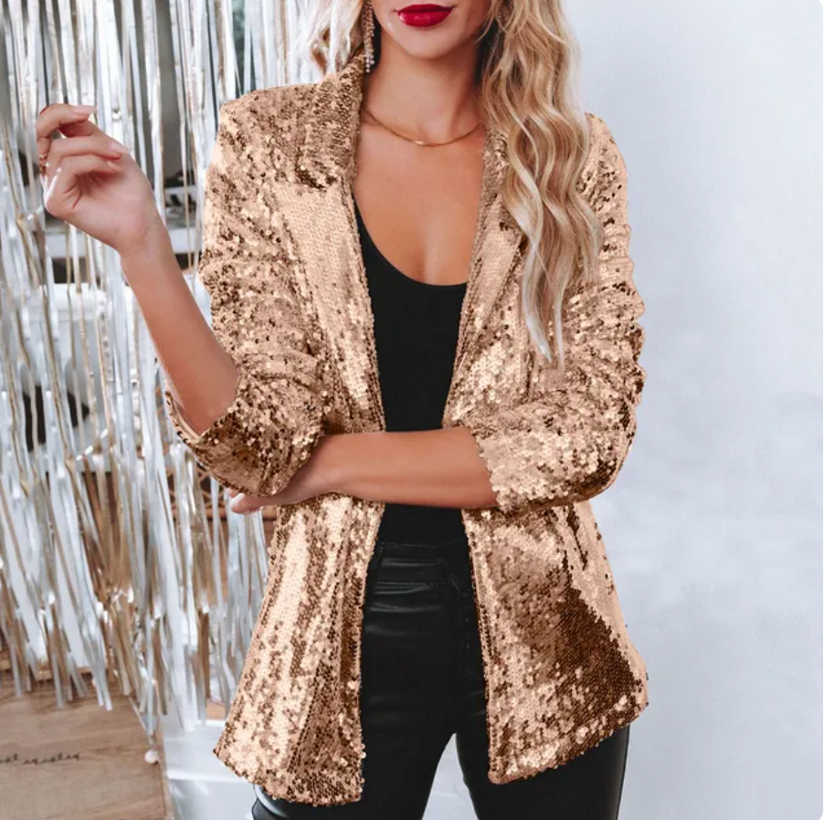 Dame Blazer med Pailletten 6
