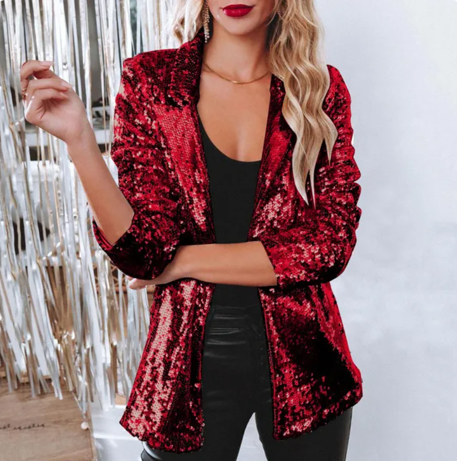 Dame Blazer med Pailletten 7