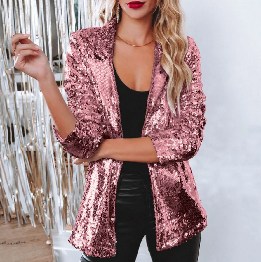 Dame Blazer med Pailletten 8