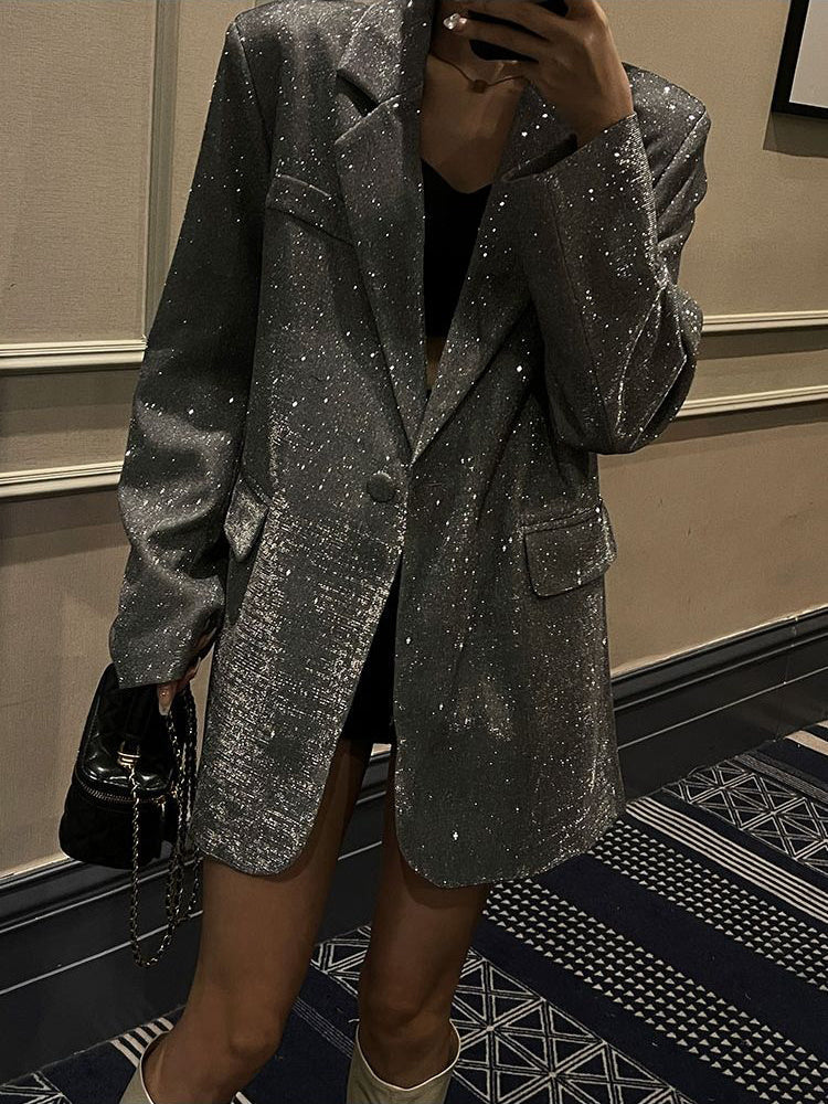 Dame Blazer med Paljetter 3