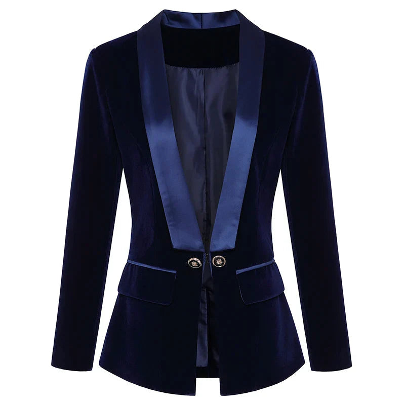 Dame Blazer med Satengslag 2