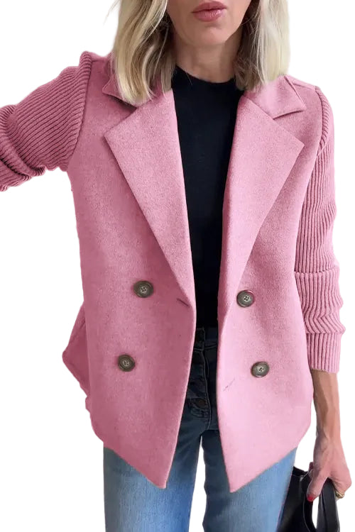 Dame Blazer med Strikkede Ermer 0