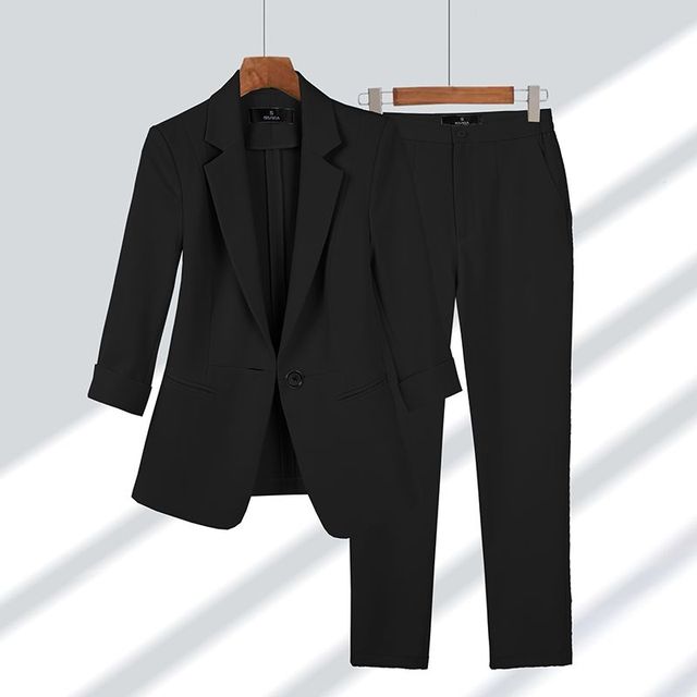 Dame Blazer og Bukse Ensemble Moderne Styling 1