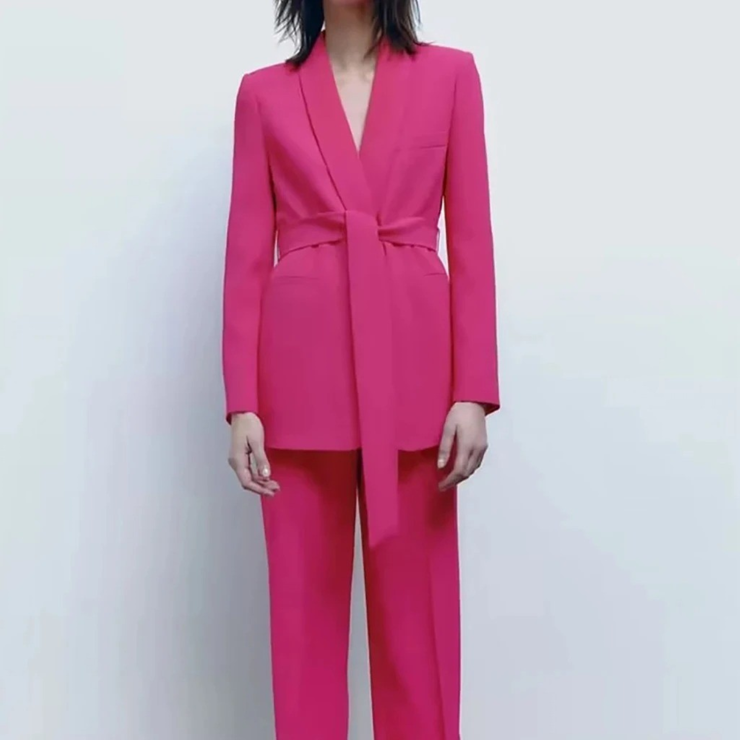 Dame Blazer og Bukse Sett Tidløs Design Elegant Silhuett 6