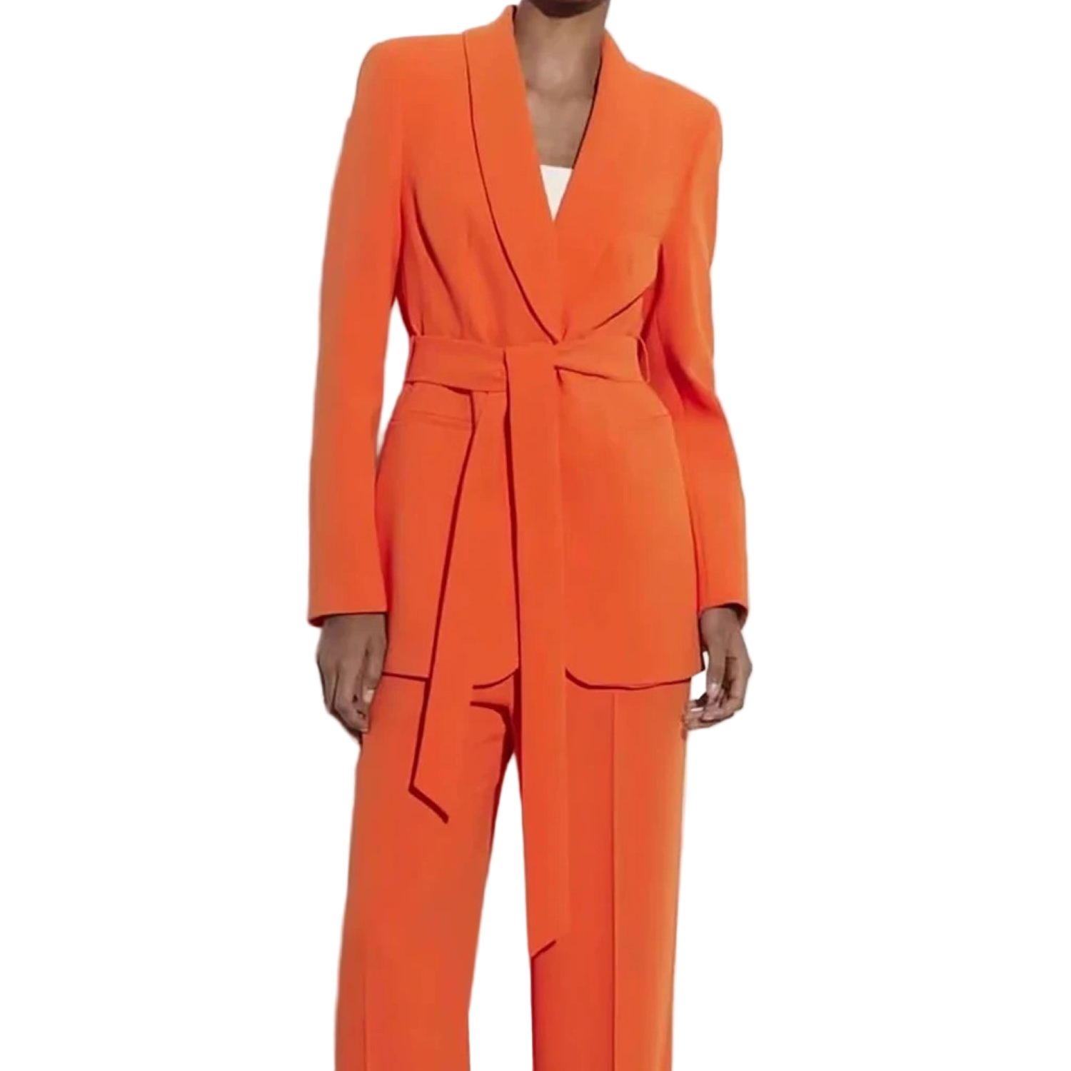 Dame Blazer og Bukse Sett Tidløs Design Elegant Silhuett 7