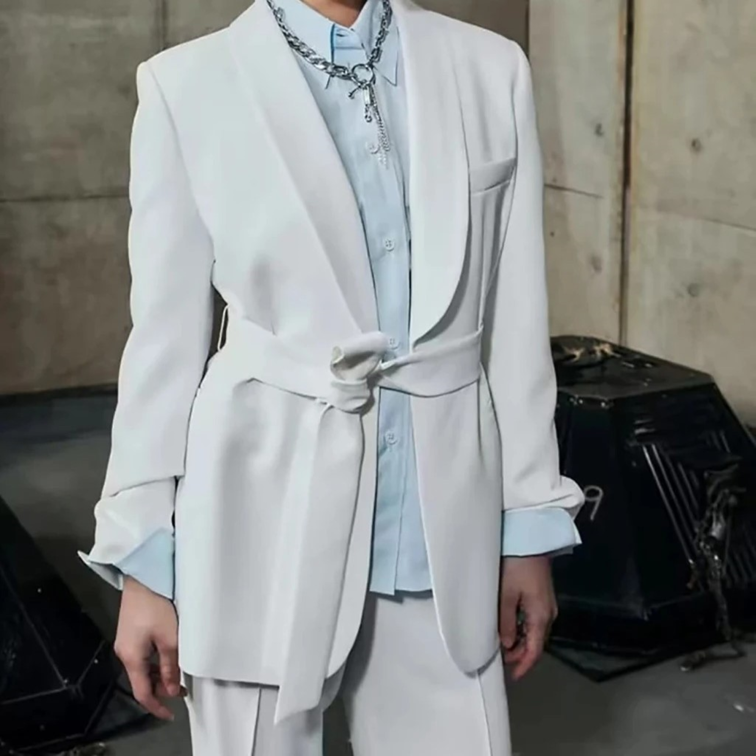 Dame Blazer og Bukse Sett Tidløs Design Elegant Silhuett 8