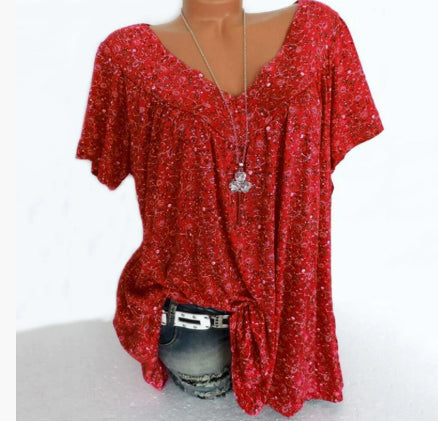 Dame Bluse Dina V-Ausschnitt Lett Stoff 10