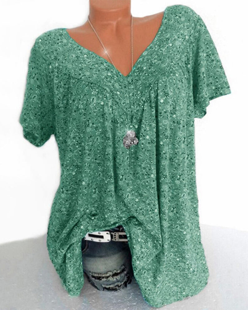Dame Bluse Dina V-Ausschnitt Lett Stoff 11