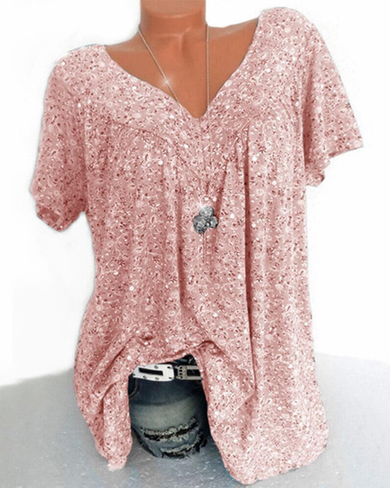Dame Bluse Dina V-Ausschnitt Lett Stoff 6