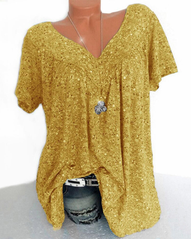 Dame Bluse Dina V-Ausschnitt Lett Stoff 7