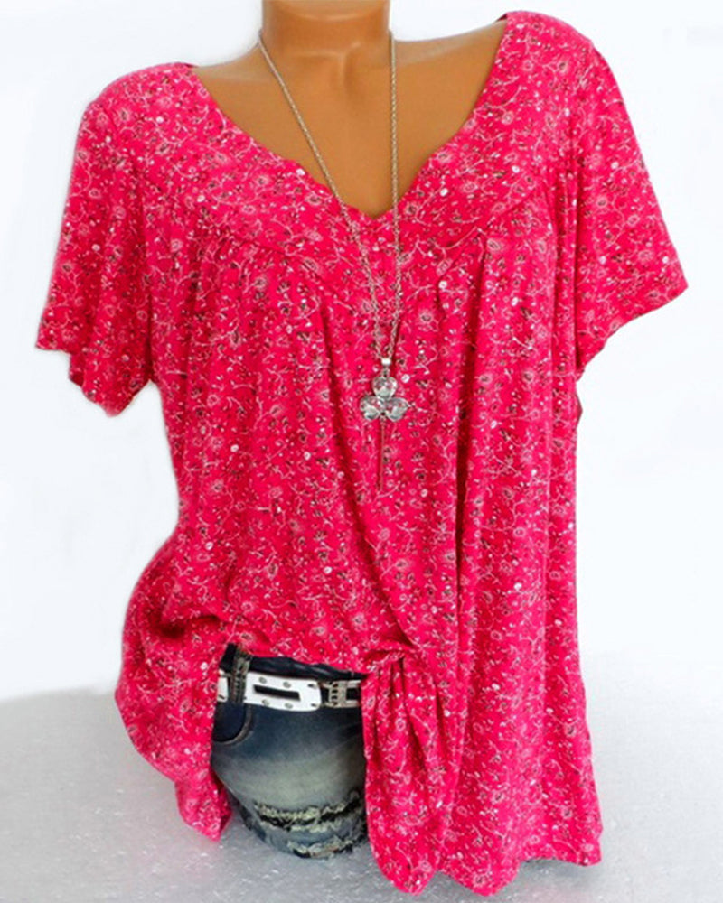 Dame Bluse Dina V-Ausschnitt Lett Stoff 8