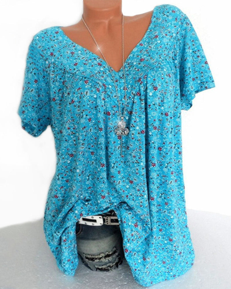Dame Bluse Dina V-Ausschnitt Lett Stoff 9