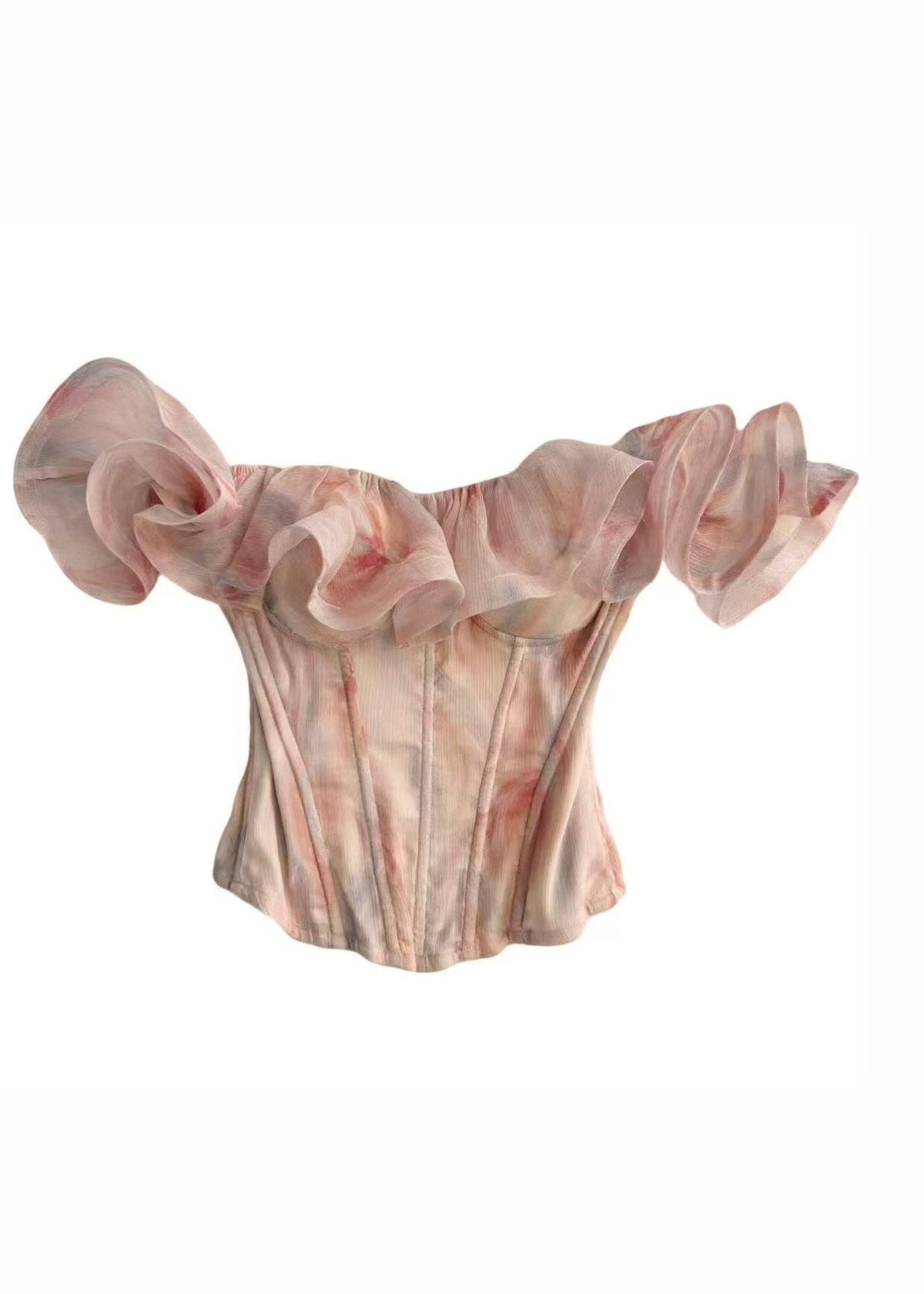 Dame Bluse Kald Skulder Med Volanger 4