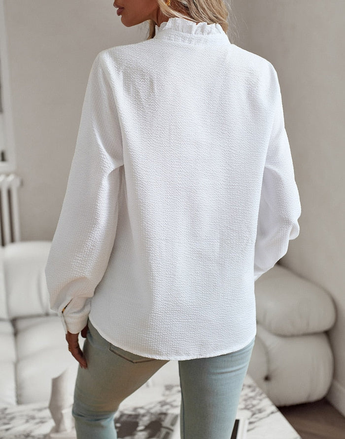 Dame Bluse Lange Ermer Stripete Design 1