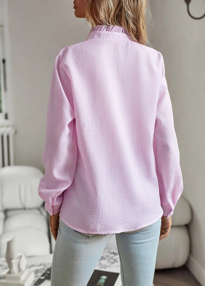 Dame Bluse Lange Ermer Stripete Design 4