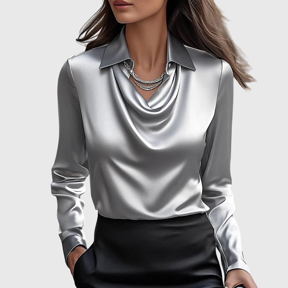 Dame Bluse med Drapering 1