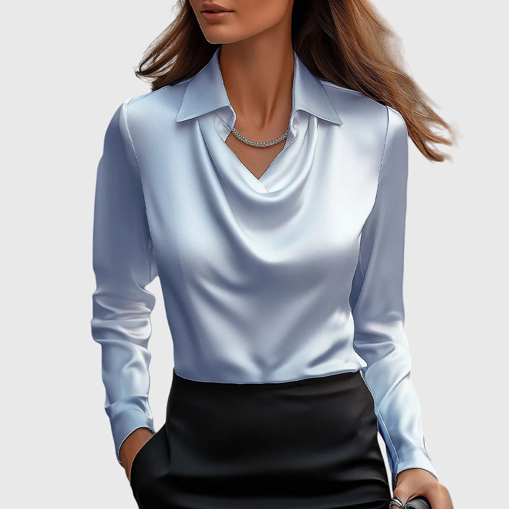 Dame Bluse med Drapering 3