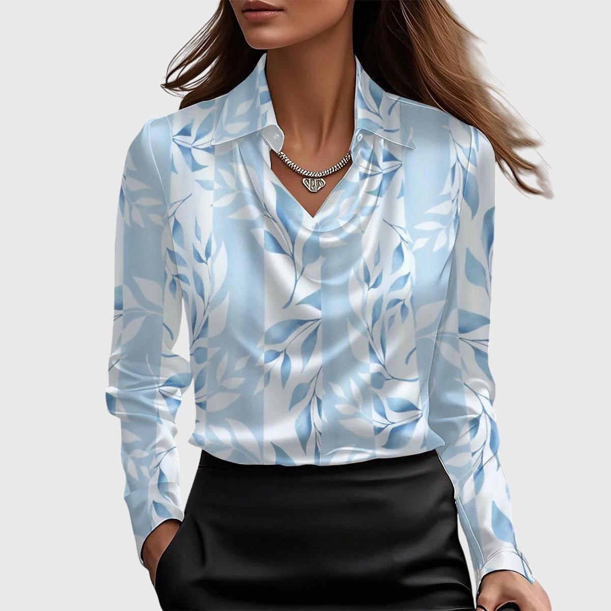 Dame Bluse med Drapering 4