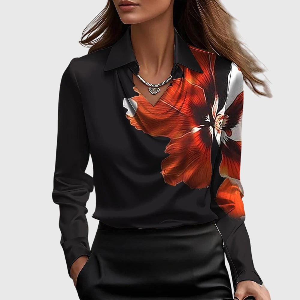 Dame Bluse med Drapering 5