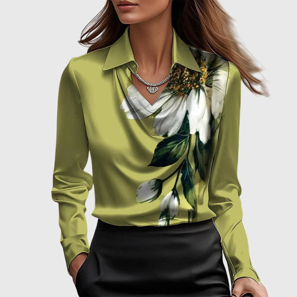 Dame Bluse med Drapering 6