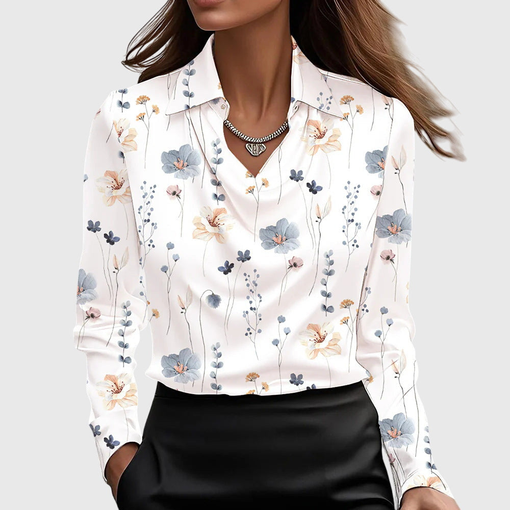Dame Bluse med Drapering 8