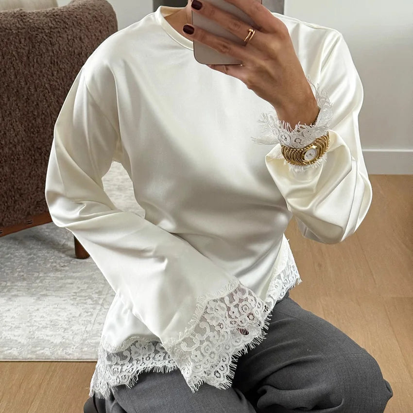 Dame Bluse med Flare Ermer 1