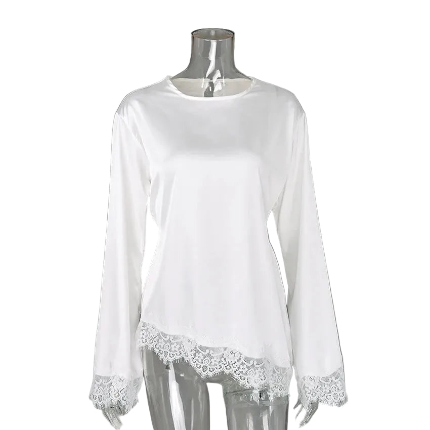Dame Bluse med Flare Ermer 3