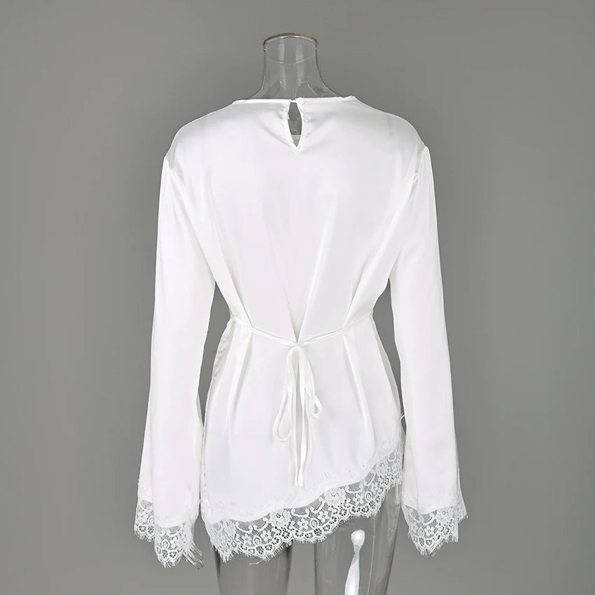 Dame Bluse med Flare Ermer 4