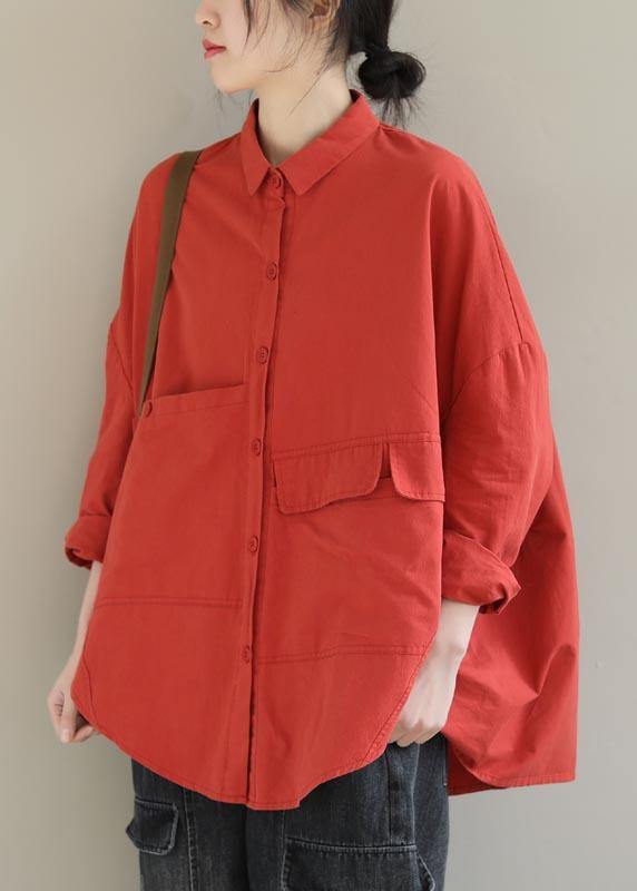 Dame Bluse med Jakkeslag Asymmetrisk Design 5