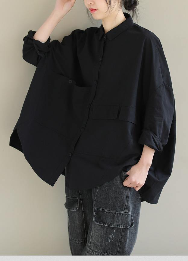 Dame Bluse med Jakkeslag Asymmetrisk Design 7