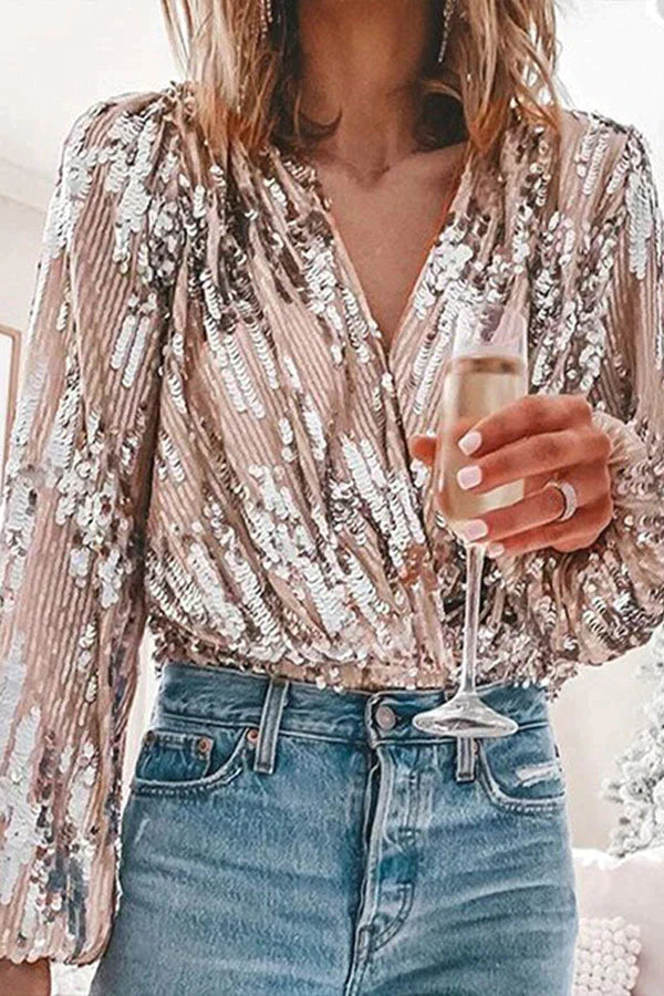 Dame Bluse med Lange Ermer Raffinert Design 4