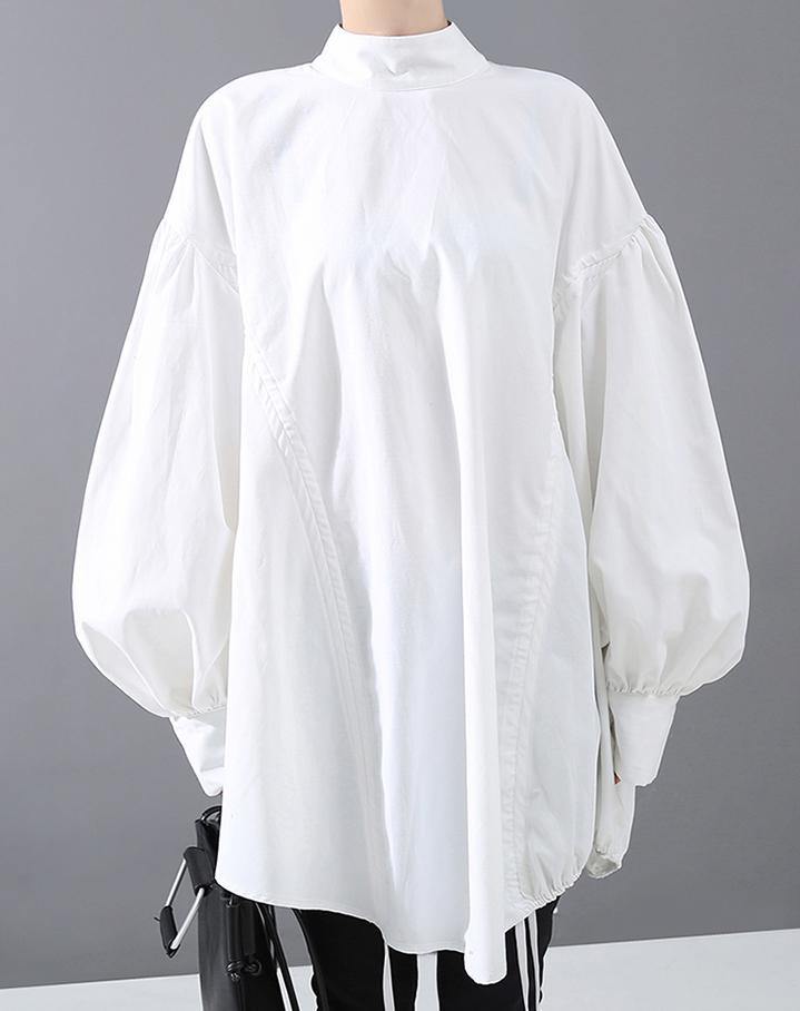 Dame Bluse med Lantern Sleeve Casual Stil 2