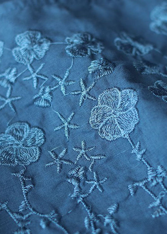 Dame Bluse med O-Hals og Broderi 3
