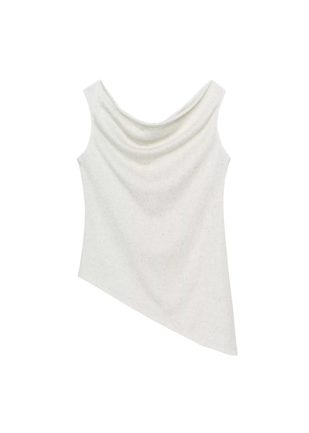 Dame Bomullsskjorte Asymmetrisk Casual 3