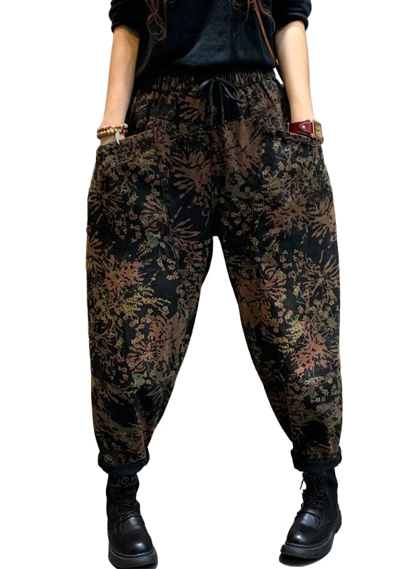 Dame Bukser Cinched Design Trendy Print 0