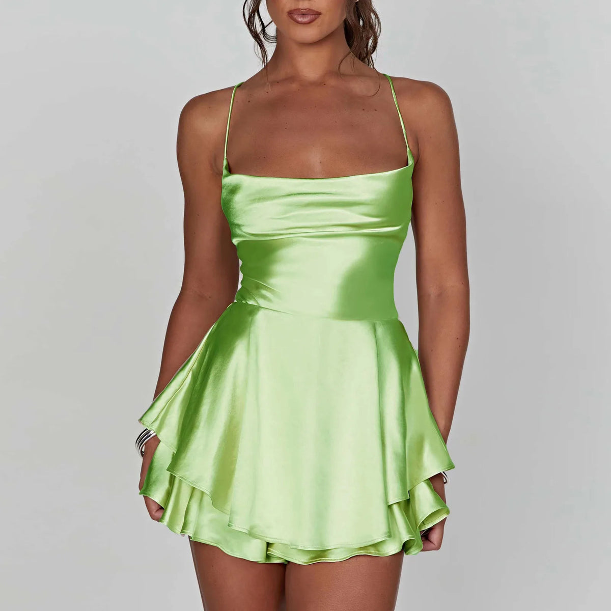 Dame Cami Playsuit med Cowl Neck 8