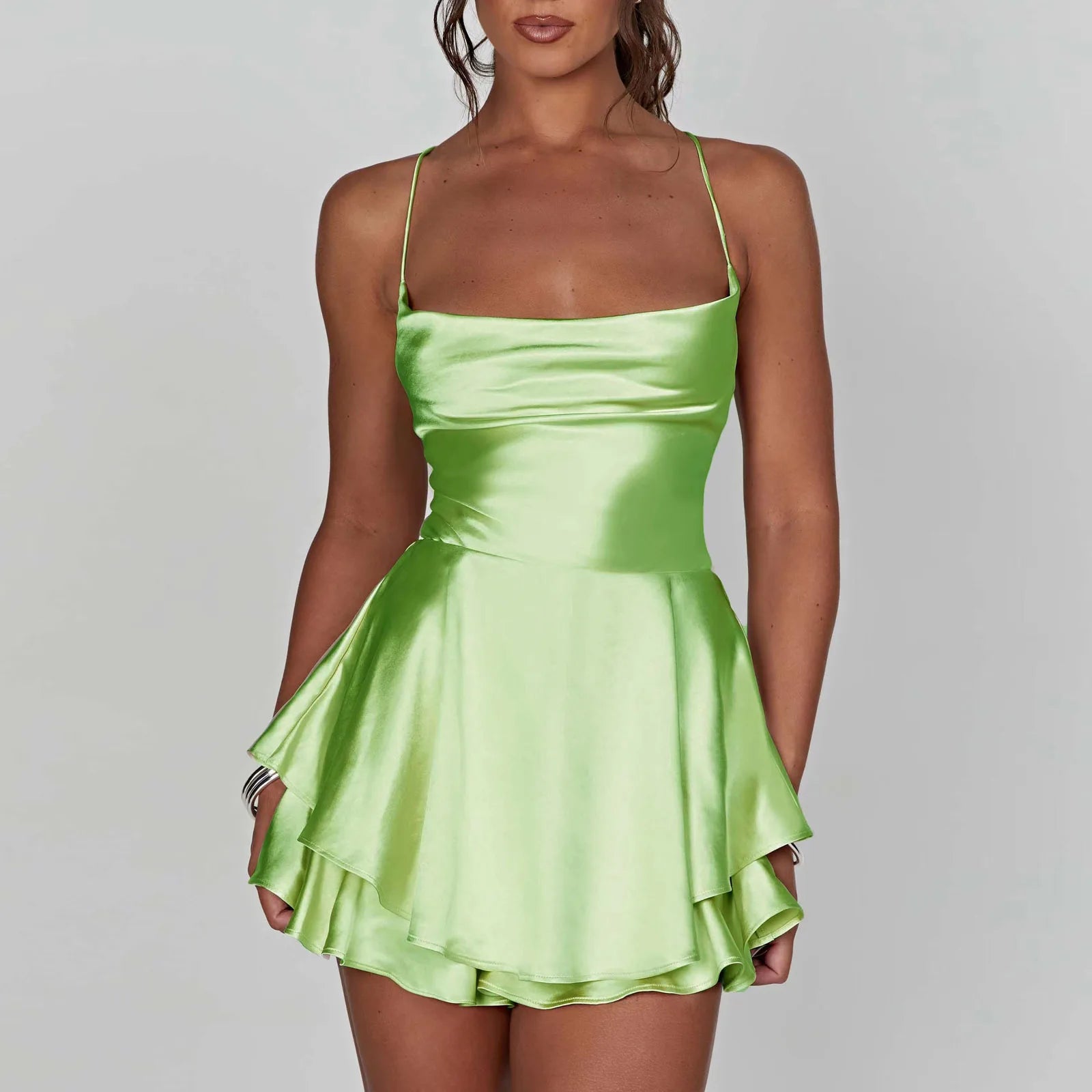 Dame Cami Playsuit med Cowl Neck 8