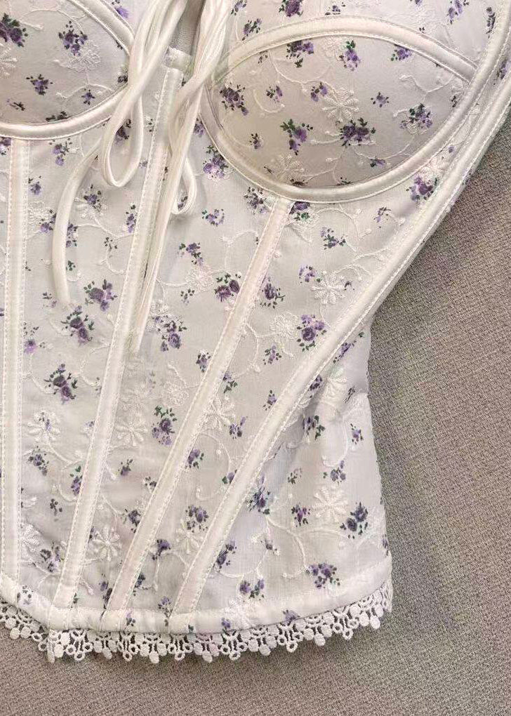Dame Cami Tank Top Med Snøring og Trykk 4