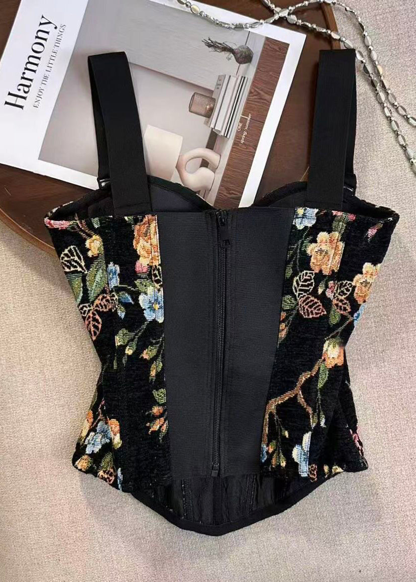 Dame Cami Tank Top med Fiskebeinmønster 2