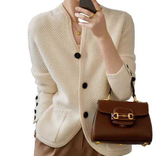 Dame Cardigan Klassisk Stil 0