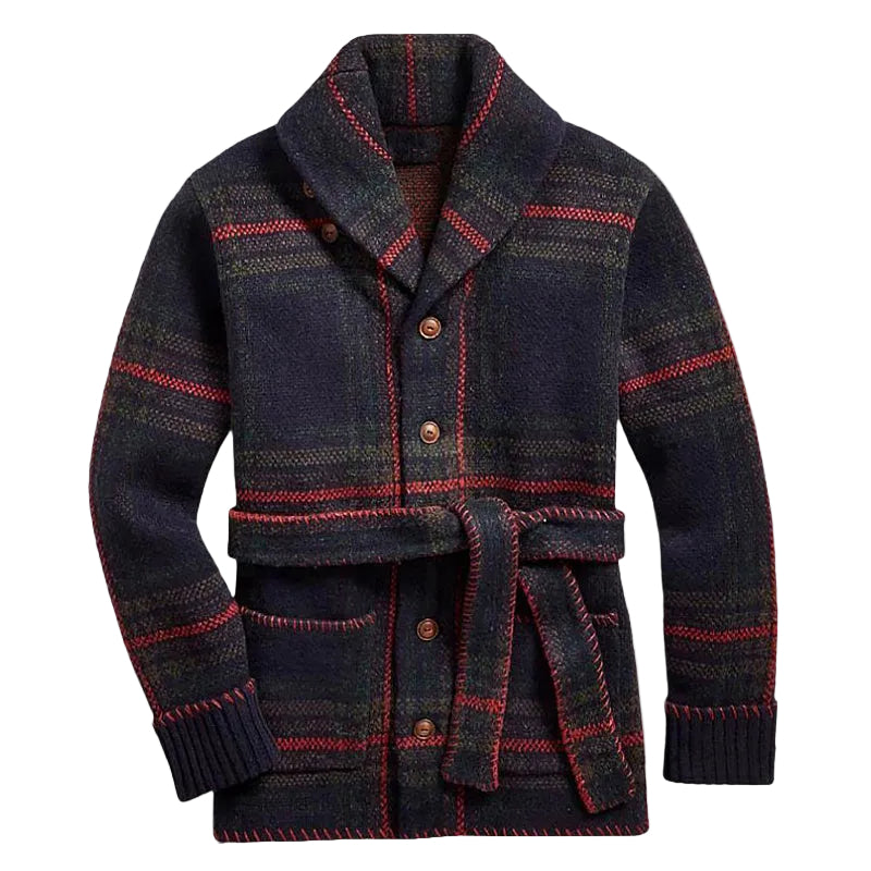 Dame Cardigan Rutestrikket 0